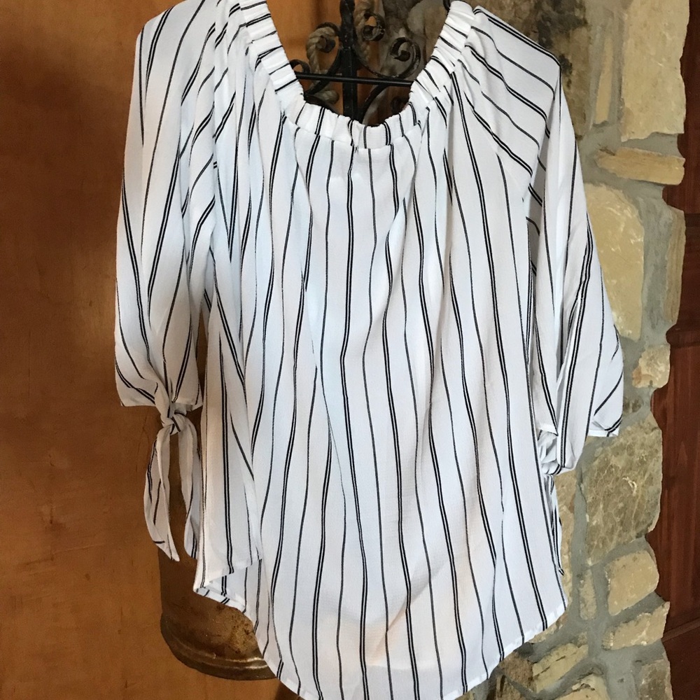 Love Letter White & Black Blouse